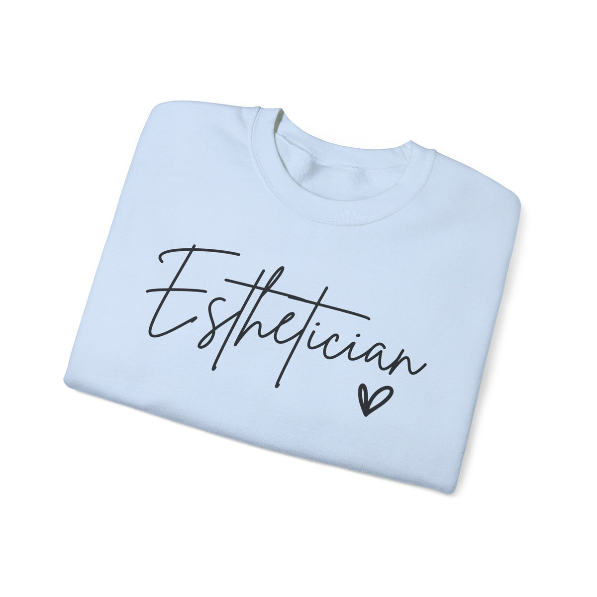 Esthetician Script, Perfect Gift for Your Botox Magician – Gildan Heavy Blend | Trendy Women’s Soft Sweatshirt. Direct to Garment. Printed & Shipped in the USA. Unisex Sizes.
