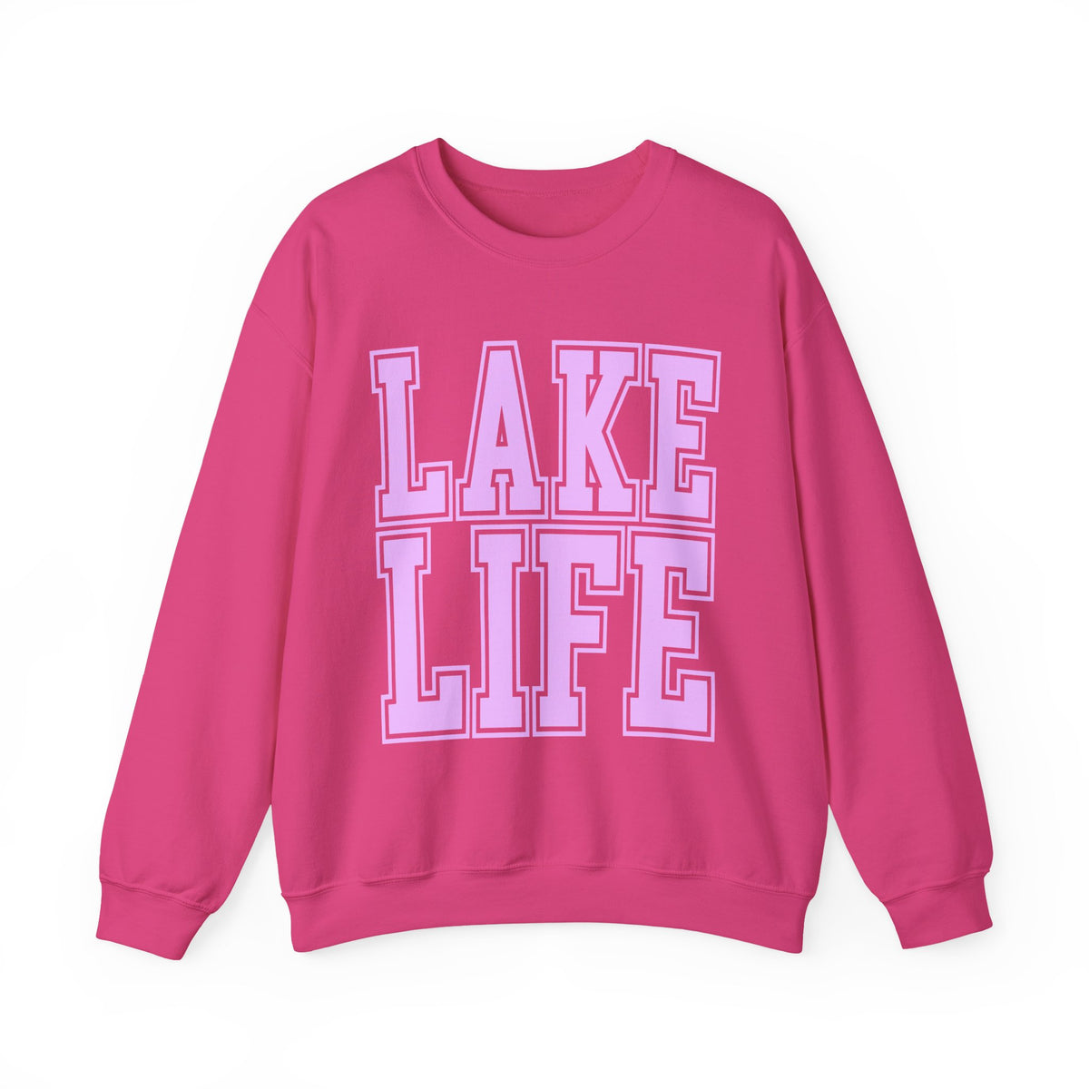 Lake Life – Gildan Heavy Blend | Trendy Men's & Women’s Soft Sweatshirt. Direct to Garment. Printed & Shipped in the USA. Unisex Sizes.
