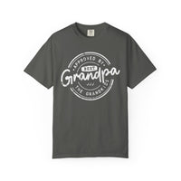 Best Grandpa, Approved by the Grandkids - Comfort Colors | Trendy Men's T-Shirt. Direct to Garment. Printed & Shipped in the USA. Unisex Sizes.