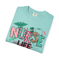 Nurse Life Cute Preppy Healthcare - Comfort Colors | Trendy Women's T-Shirt. Direct to Garment. Printed & Shipped in the USA. Unisex Sizes.
