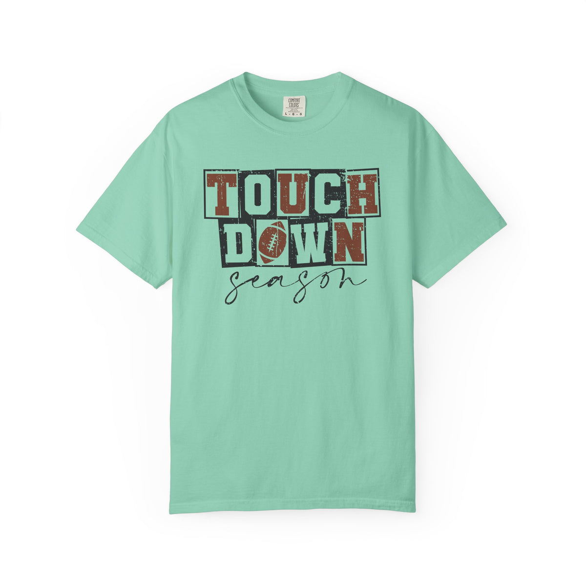 Touchdown Season - Distressed - Comfort Colors | Trendy Men's and Women's T-Shirt. Direct to Garment. Printed & Shipped in the USA. Unisex Sizes.