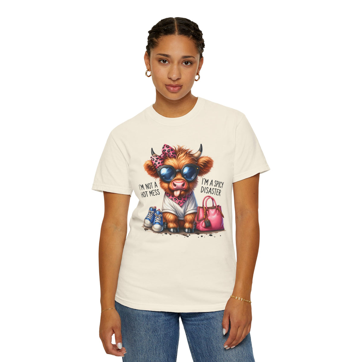 I'm Not a Hot Mess, I'm a Spicy Disaster - Comfort Colors | Trendy Women's T-Shirt. Direct to Garment. Printed & Shipped in the USA. Unisex Sizes.