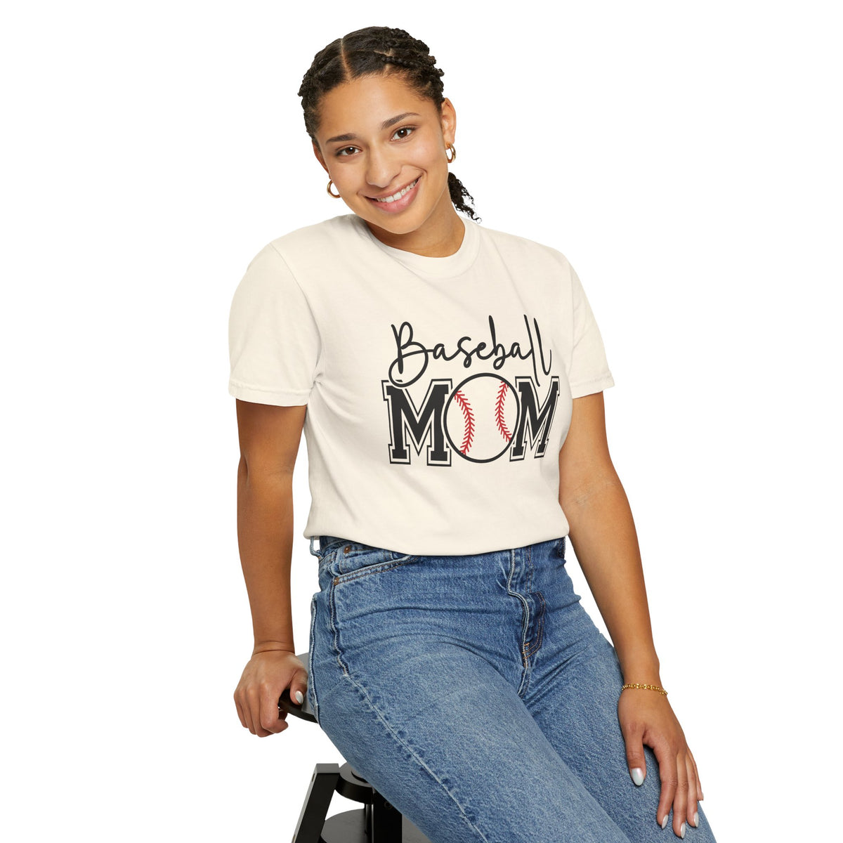 Baseball Mom - Comfort Colors | Trendy Women's T-Shirt. Direct to Garment. Printed & Shipped in the USA. Unisex Sizes.