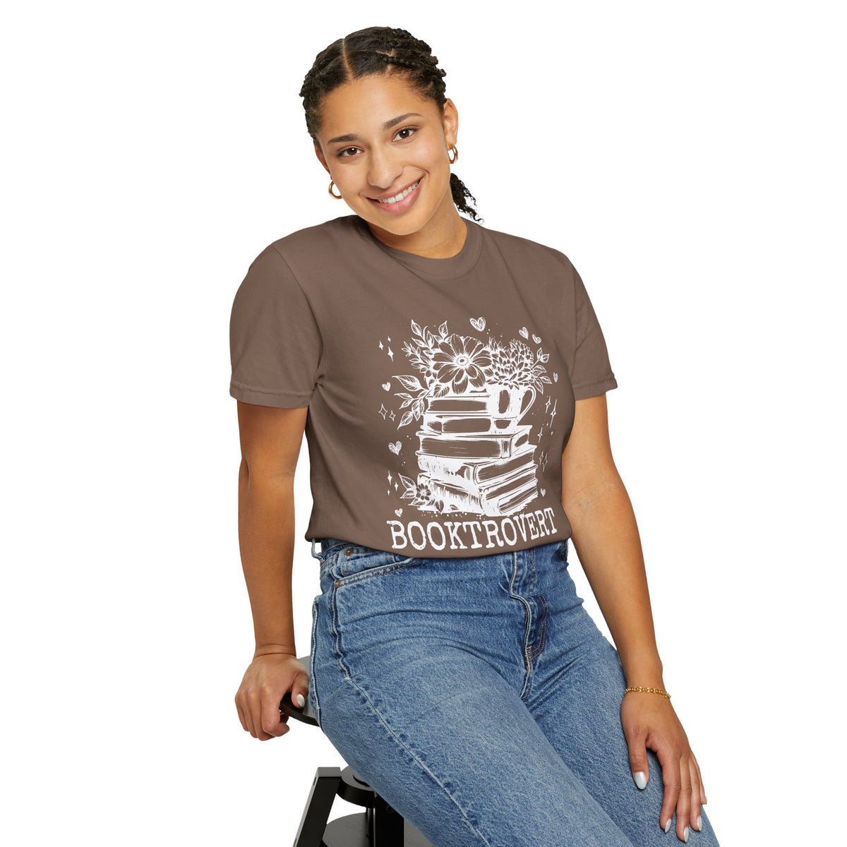 Booktrovert - Comfort Colors | Trendy Women's T-Shirt. Direct to Garment. Printed & Shipped in the USA. Unisex Sizes.