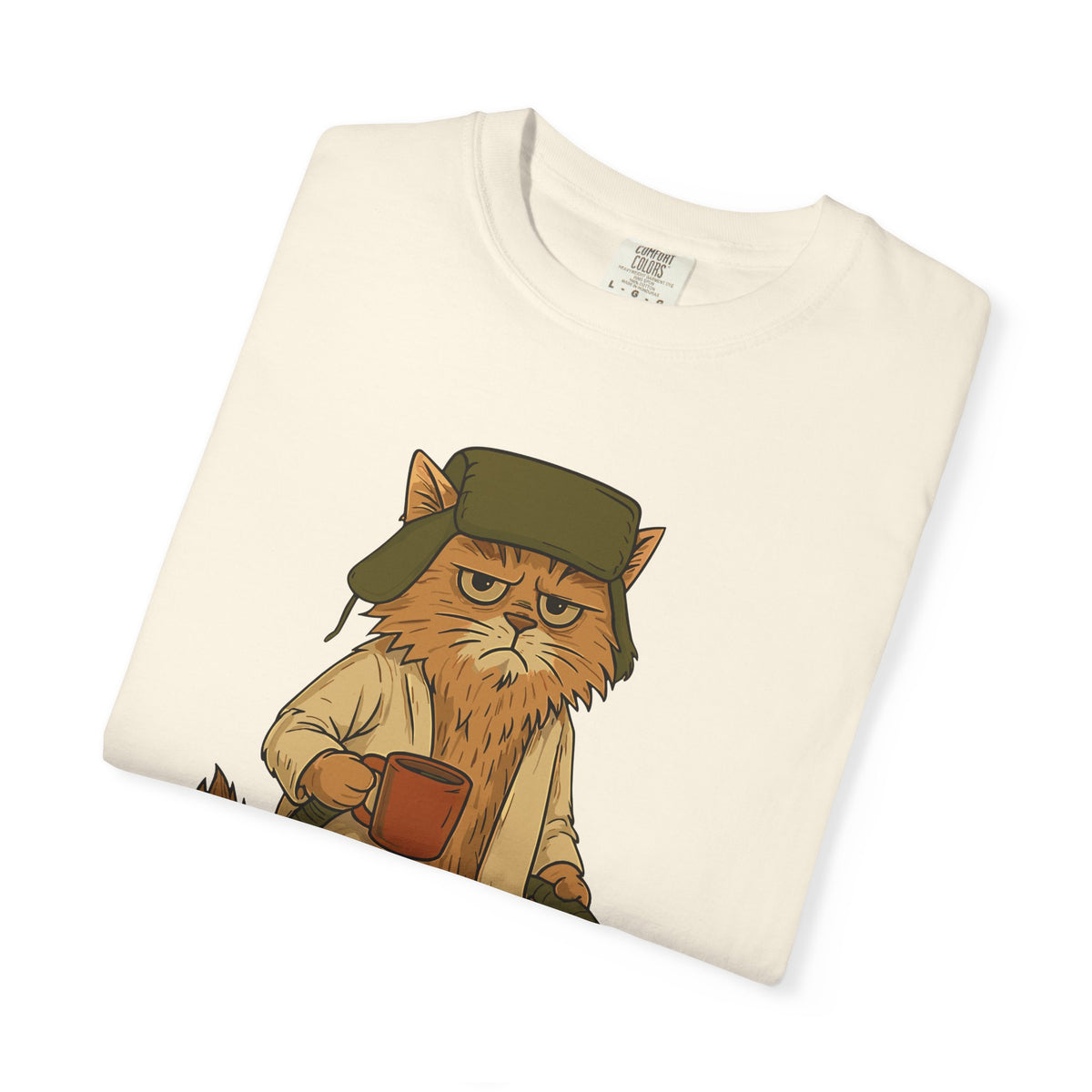 Litter's Full, Funny Cat - Comfort Colors | Trendy Men's and Women's T-Shirt. Direct to Garment. Printed & Shipped in the USA. Unisex Sizes.