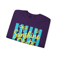 Sunshine State of Mind – Gildan Heavy Blend | Trendy Women’s Soft Sweatshirt. Direct to Garment. Printed & Shipped in the USA. Unisex Sizes.
