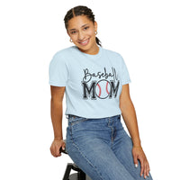 Baseball Mom - Comfort Colors | Trendy Women's T-Shirt. Direct to Garment. Printed & Shipped in the USA. Unisex Sizes.