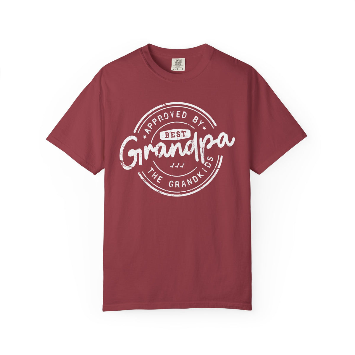 Best Grandpa, Approved by the Grandkids - Comfort Colors | Trendy Men's T-Shirt. Direct to Garment. Printed & Shipped in the USA. Unisex Sizes.