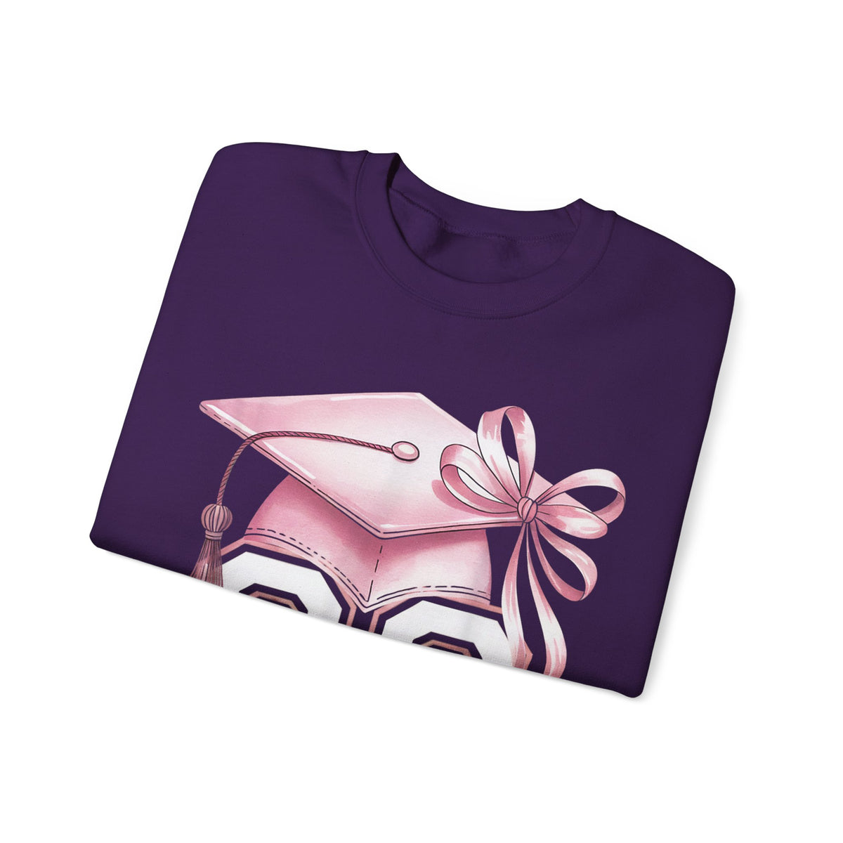 Pink Coquette, Class of 2026 Graduation Cap – Gildan Heavy Blend | Trendy Women’s Soft Sweatshirt. Direct to Garment. Printed & Shipped in the USA. Unisex Sizes.