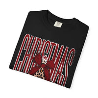 Christmas Season Leopard Tree  - Comfort Colors | Trendy Women's T-Shirt. Direct to Garment. Printed & Shipped in the USA. Unisex Sizes.
