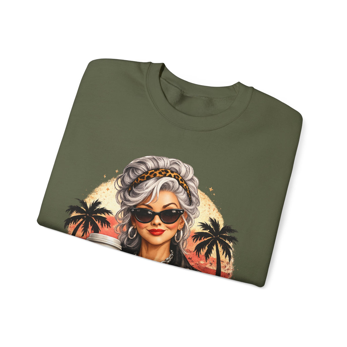 Too Old To Care, Fashionista Grandma – Gildan Heavy Blend | Trendy Women’s Soft Sweatshirt. Direct to Garment. Printed & Shipped in the USA. Unisex Sizes.