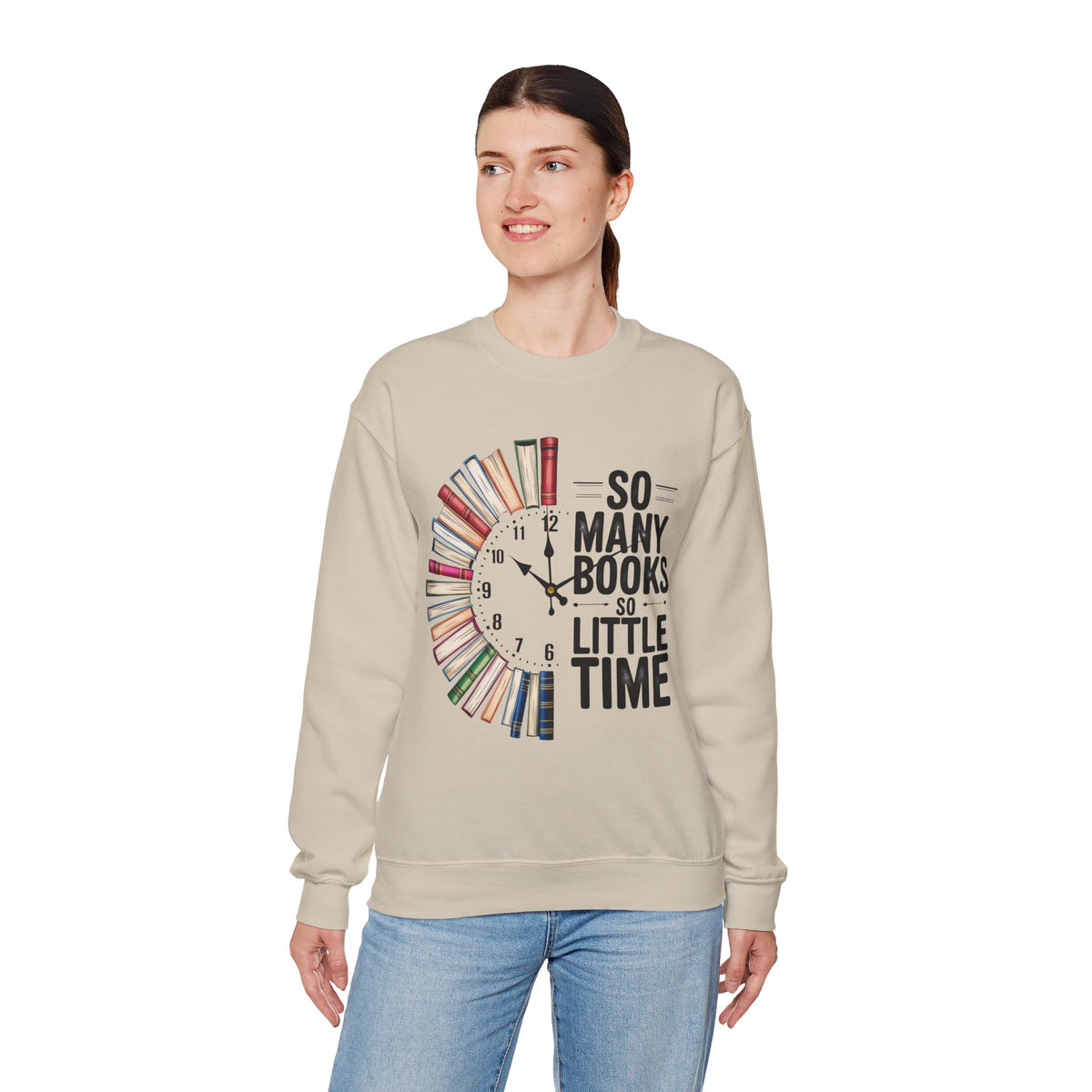 So Many Books So Little Time – Gildan Heavy Blend | Trendy Men's and Women’s Soft Sweatshirt. Direct to Garment. Printed & Shipped in the USA. Unisex Sizes.
