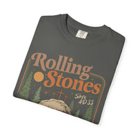 Rolling Stones "Since AD 33" Easter Empty Tomb Christian - Comfort Colors | Trendy Men's and Women's T-Shirt. Direct to Garment. Printed & Shipped in the USA. Unisex Sizes.