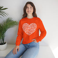 Dog Paw Heart – Gildan Heavy Blend | Trendy Women’s Soft Sweatshirt. Direct to Garment. Printed & Shipped in the USA. Unisex Sizes.