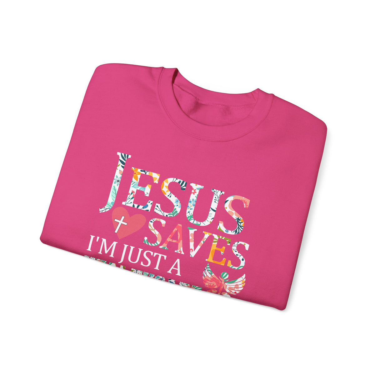 Jesus Saves - Healthcare Worker Lending My Hand – Gildan Heavy Blend | Trendy Women’s Soft Sweatshirt. Direct to Garment. Printed & Shipped in the USA. Unisex Sizes.