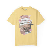 Christian Scrapbook - Comfort Colors | Trendy Women's T-Shirt. Direct to Garment. Printed & Shipped in the USA. Unisex Sizes.