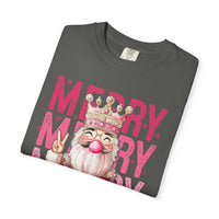 Merry Christmas — Cute Pink Bubblegum Nutcracker  - Comfort Colors | Trendy Women's T-Shirt. Direct to Garment. Printed & Shipped in the USA. Unisex Sizes.