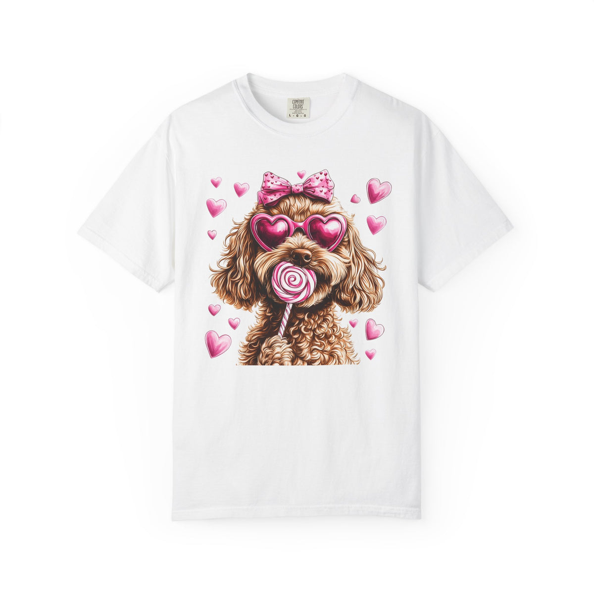 Goldendoodle Love - Comfort Colors | Trendy Women's T-Shirt. Direct to Garment. Printed & Shipped in the USA. Unisex Sizes.