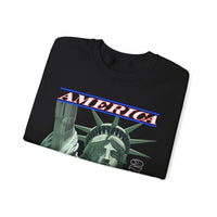 America's 250th Birthday, Statue of Liberty – Gildan Heavy Blend | Trendy Men's and Women’s Soft Sweatshirt. Direct to Garment. Printed & Shipped in the USA. Unisex Sizes.
