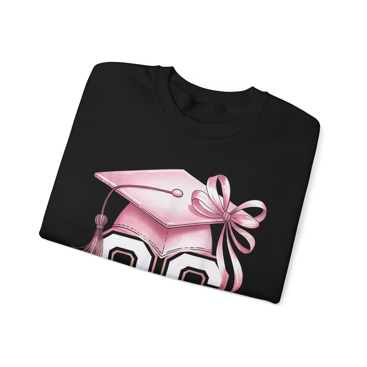 Pink Coquette, Class of 2026 26 Graduation, Pink Cap – Gildan Heavy Blend | Trendy Women’s Soft Sweatshirt. Direct to Garment. Printed & Shipped in the USA. Unisex Sizes.