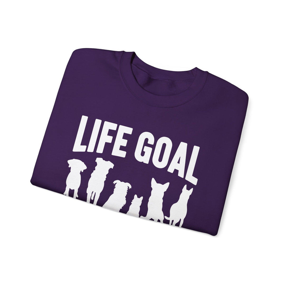 Life Goal Rescue All The Dogs – Gildan Heavy Blend | Trendy Men's and Women’s Soft Sweatshirt. Direct to Garment. Printed & Shipped in the USA. Unisex Sizes.