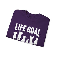 Life Goal Rescue All The Dogs – Gildan Heavy Blend | Trendy Men's and Women’s Soft Sweatshirt. Direct to Garment. Printed & Shipped in the USA. Unisex Sizes.