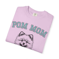 Pom Mom, Varsity - Comfort Colors | Trendy Women's T-Shirt. Direct to Garment. Printed & Shipped in the USA. Unisex Sizes.