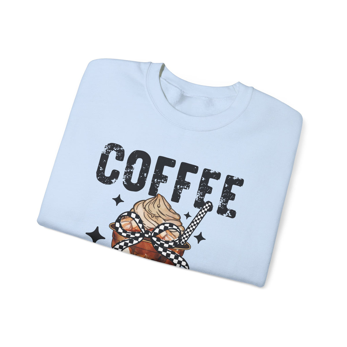 Coffee Changes Everything, Iced Coffee, Coffee Lovers – Gildan Heavy Blend | Trendy Women’s Soft Sweatshirt. Direct to Garment. Printed & Shipped in the USA. Unisex Sizes.