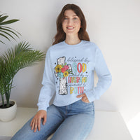 Blessed By God, Spoiled By My Husband, Protected By Both – Gildan Heavy Blend | Trendy Women’s Soft Sweatshirt. Direct to Garment. Printed & Shipped in the USA. Unisex Sizes.