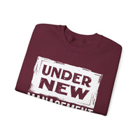 Under New Management "Speak To My Fiance" – Gildan Heavy Blend | Trendy Men's and Women’s Soft Sweatshirt. Direct to Garment. Printed & Shipped in the USA. Unisex Sizes.