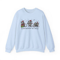 Overstimulated But Festive Christmas Possums – Gildan Heavy Blend | Trendy Women’s and Men's Soft Sweatshirt. Direct to Garment. Printed & Shipped in the USA. Unisex Sizes.