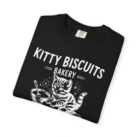 Kitty Biscuits Bakery - Comfort Colors | Trendy Women's and Men's T-Shirt. Direct to Garment. Printed & Shipped in the USA. Unisex Sizes.