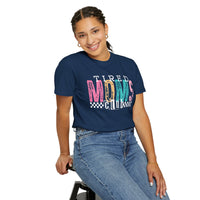 Tired Moms Club Pastel - Comfort Colors | Trendy Women's T-Shirt. Direct to Garment. Printed & Shipped in the USA. Unisex Sizes.