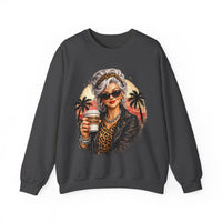 Too Old To Care, Fashionista Grandma – Gildan Heavy Blend | Trendy Women’s Soft Sweatshirt. Direct to Garment. Printed & Shipped in the USA. Unisex Sizes.
