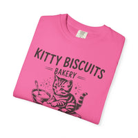 Kitty Biscuits Bakery - Comfort Colors | Trendy Women's and Men's T-Shirt. Direct to Garment. Printed & Shipped in the USA. Unisex Sizes.