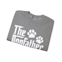 The DogFather – Gildan Heavy Blend | Trendy Men's Soft Sweatshirt. Direct to Garment. Printed & Shipped in the USA. Unisex Sizes.