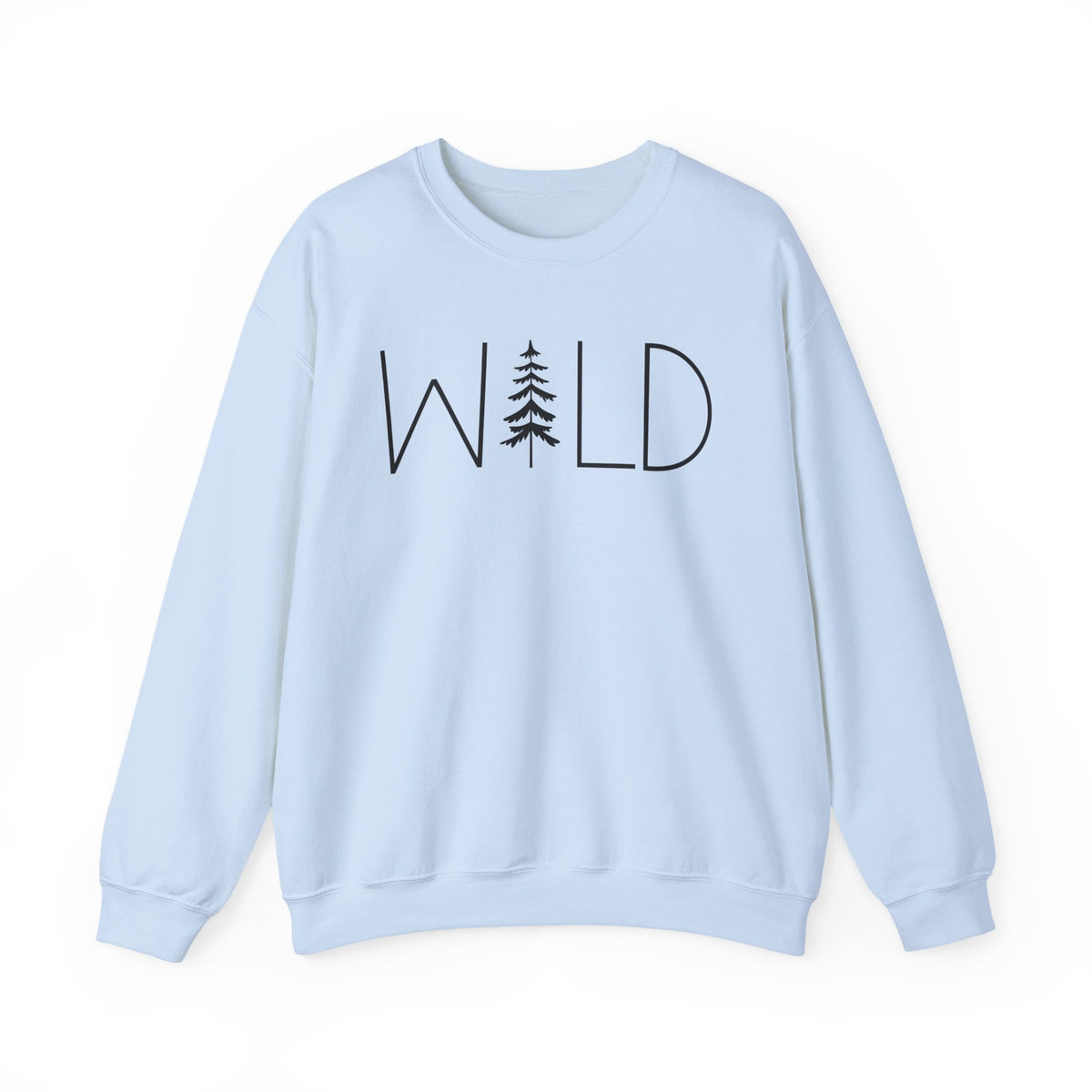 Wild Graphic, Nature, Pine Tree, Adventure – Gildan Heavy Blend | Trendy Women’s and Men's Soft Sweatshirt. Direct to Garment. Printed & Shipped in the USA. Unisex Sizes.
