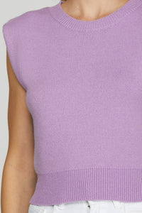 Sleeveless (Lavender) Sweater Crop Top