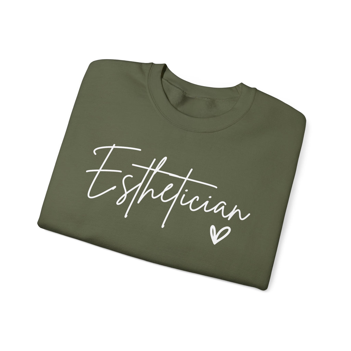 Esthetician Script, Perfect Gift for Your Botox Magician – Gildan Heavy Blend | Trendy Women’s Soft Sweatshirt. Direct to Garment. Printed & Shipped in the USA. Unisex Sizes.