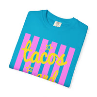 Tacos and Margs - Comfort Colors | Trendy Women's T-Shirt. Direct to Garment. Printed & Shipped in the USA. Unisex Sizes.