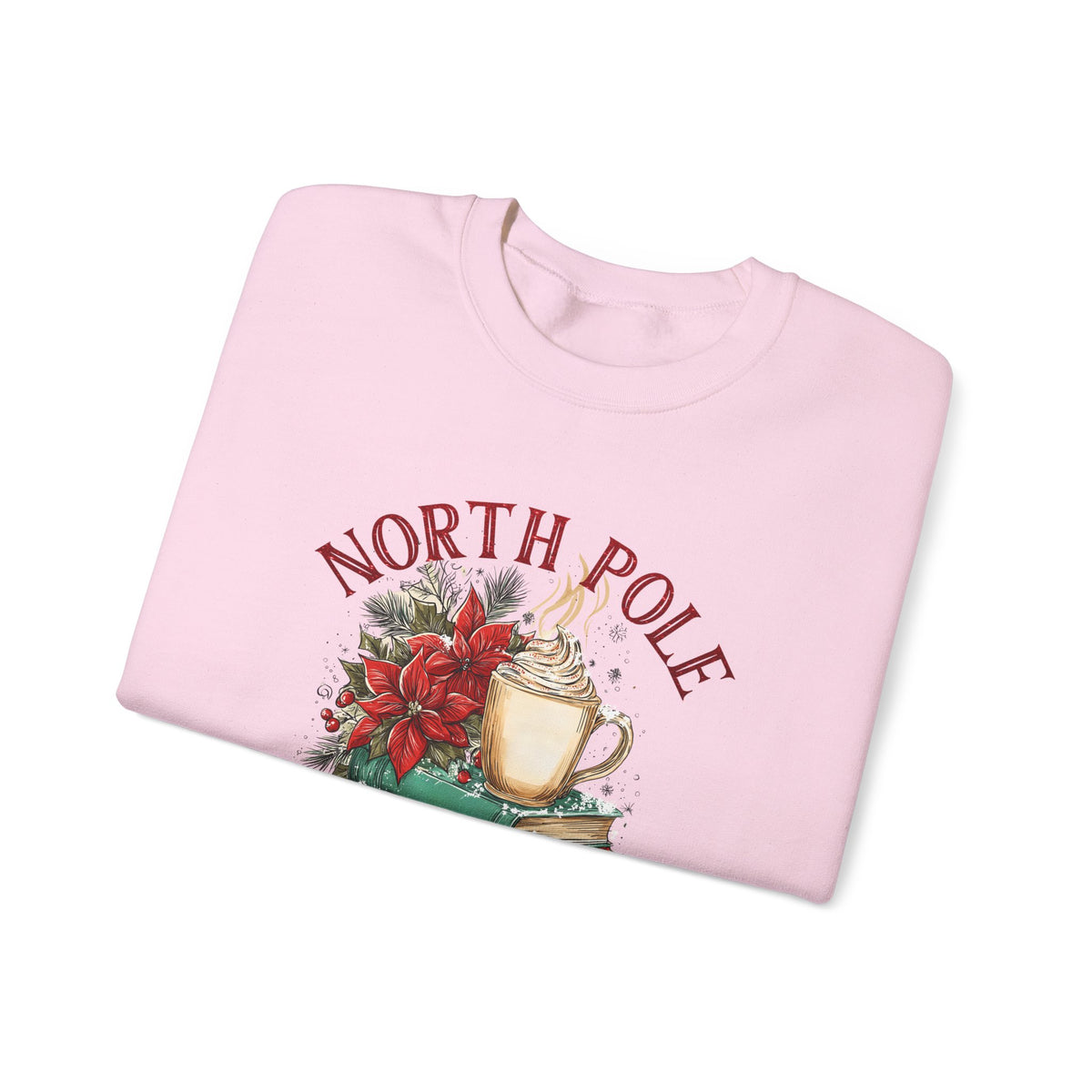 North Pole Book Club – Gildan Heavy Blend | Trendy Women’s Soft Sweatshirt. Direct to Garment. Printed & Shipped in the USA. Unisex Sizes.