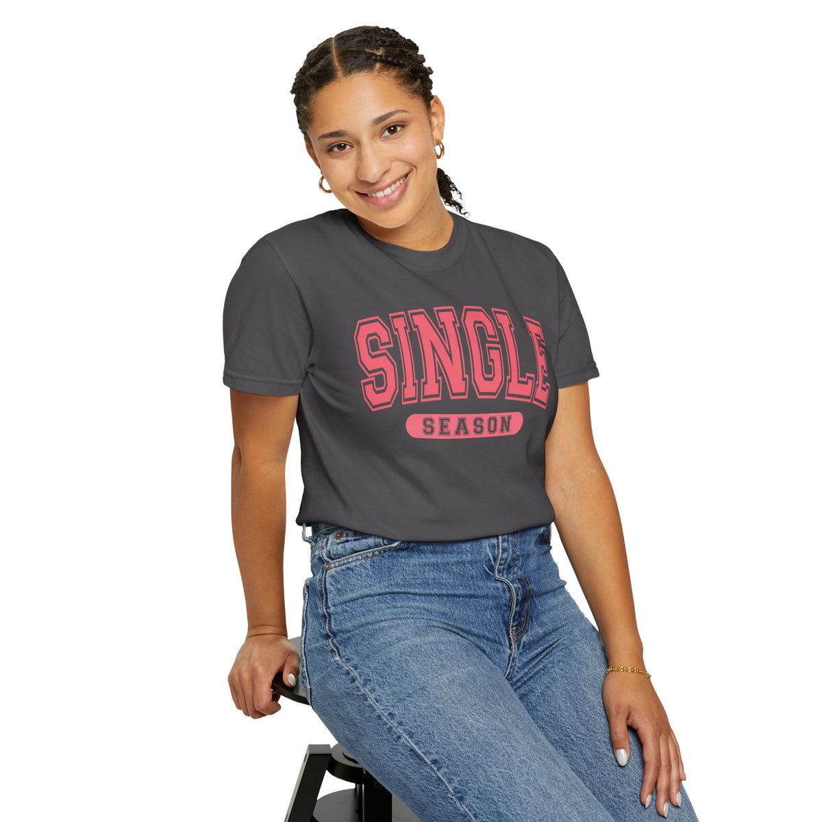 Single Season - Varsity - Comfort Colors | Trendy Women's T-Shirt. Direct to Garment. Printed & Shipped in the USA. Unisex Sizes.