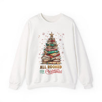 All Booked For Christmas – Gildan Heavy Blend | Trendy Women’s Soft Sweatshirt. Direct to Garment. Printed & Shipped in the USA. Unisex Sizes.