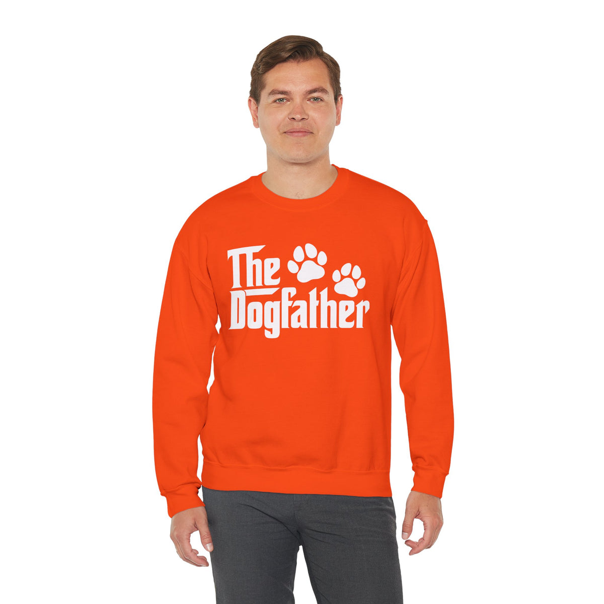 The DogFather – Gildan Heavy Blend | Trendy Men's Soft Sweatshirt. Direct to Garment. Printed & Shipped in the USA. Unisex Sizes.
