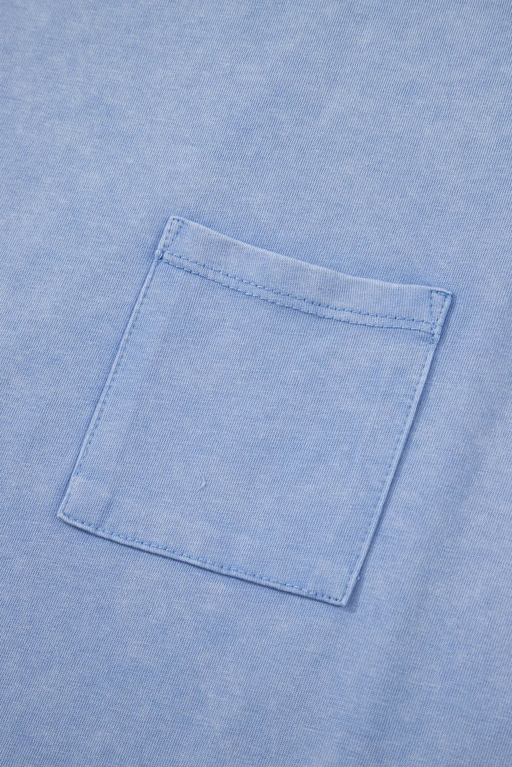 Mineral Wash (Sky Blue) Sleeveless Top with Chest Pocket