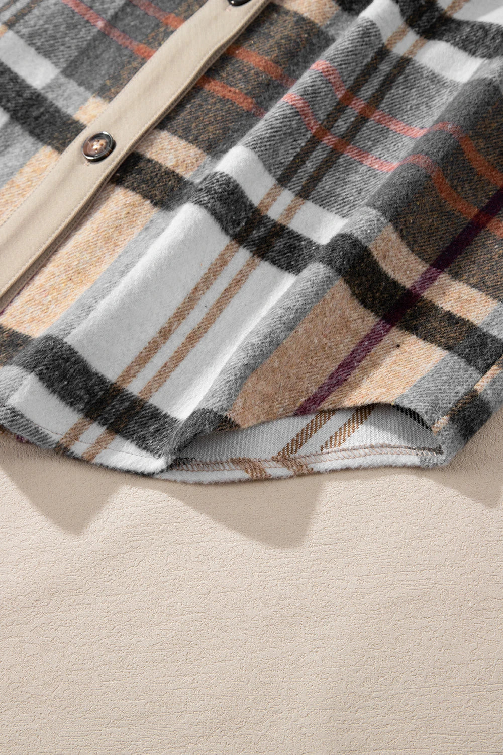 Khaki Plaid Patchwork Mini Dress