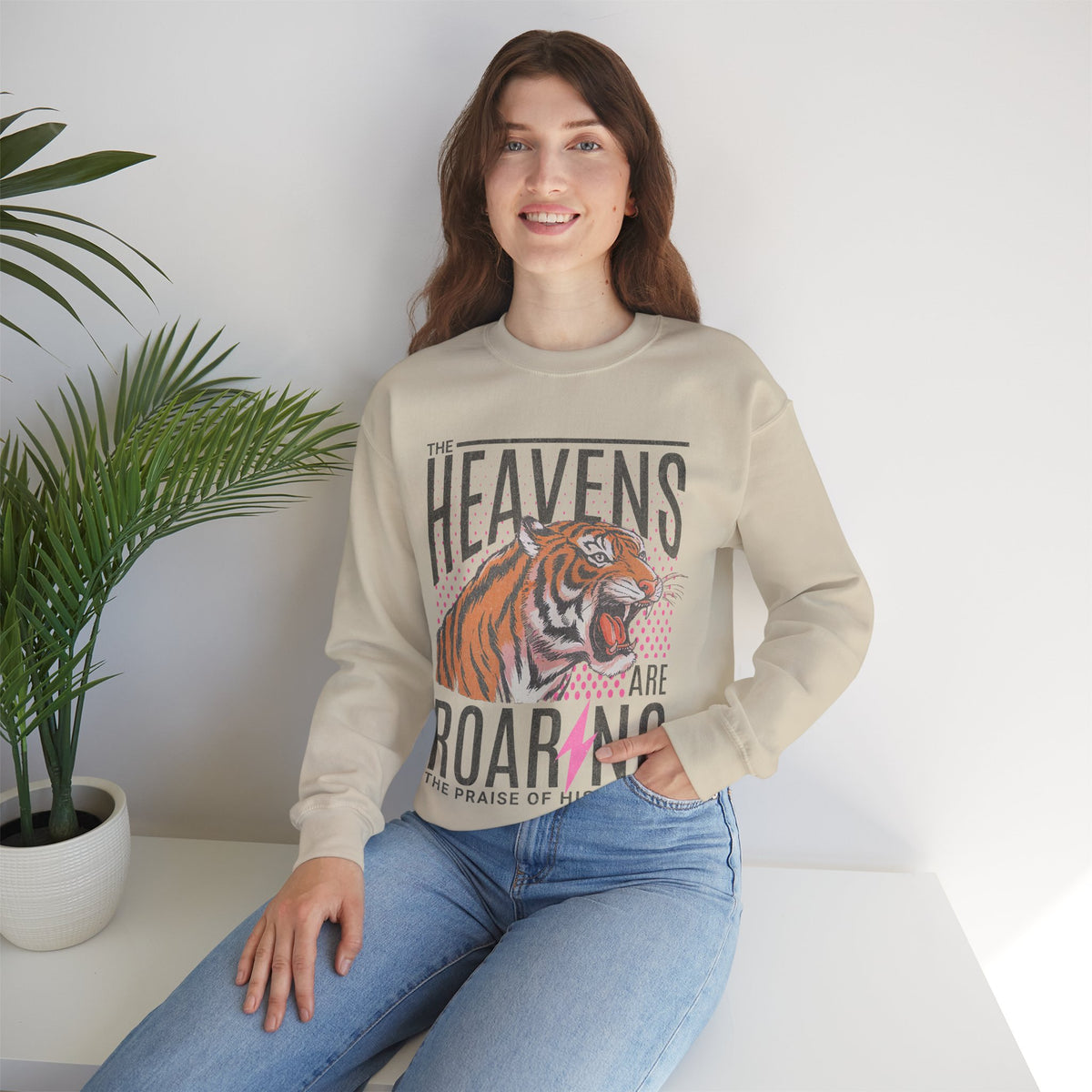The Heavens Are Roaring, Vintage – Gildan Heavy Blend | Trendy Women’s Soft Sweatshirt. Direct to Garment. Printed & Shipped in the USA. Unisex Sizes.