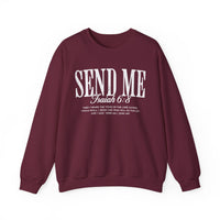Send Me, Vintage - Faith – Gildan Heavy Blend | Trendy Women’s and Men's Soft Sweatshirt. Direct to Garment. Printed & Shipped in the USA. Unisex Sizes.