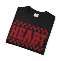 Heart Breaker, Red Checkered Distressed - Comfort Colors | Trendy Women's T-Shirt. Direct to Garment. Printed & Shipped in the USA. Unisex Sizes.