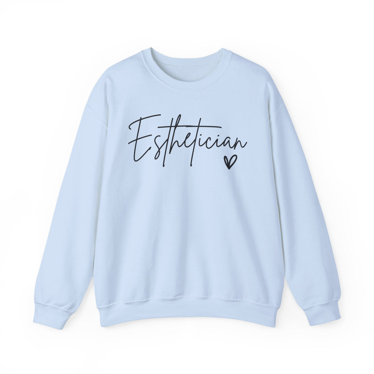 Esthetician Script, Perfect Gift for Your Botox Magician – Gildan Heavy Blend | Trendy Women’s Soft Sweatshirt. Direct to Garment. Printed & Shipped in the USA. Unisex Sizes.